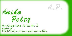 aniko peltz business card